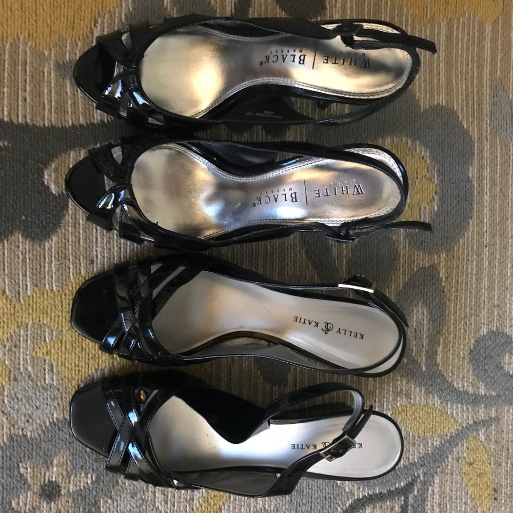 2 pairs of black shoes 7.5 WHBM & Kelly Katie